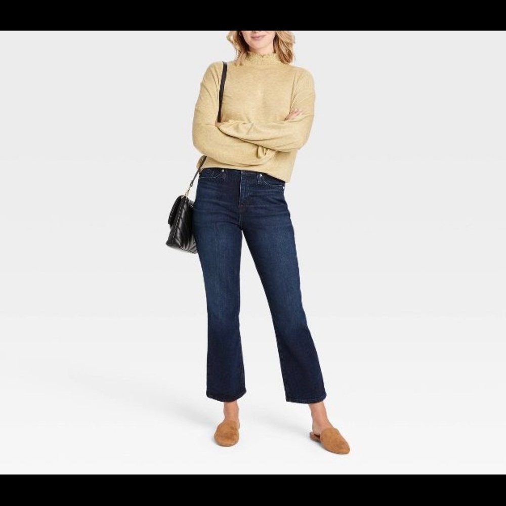 A New Day™ Women's High-Rise Slim Fit Stretch Bootcut Jeans - Blue